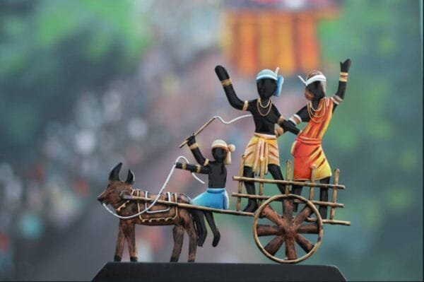 Trible Couple on Bullock Cart - Image 2